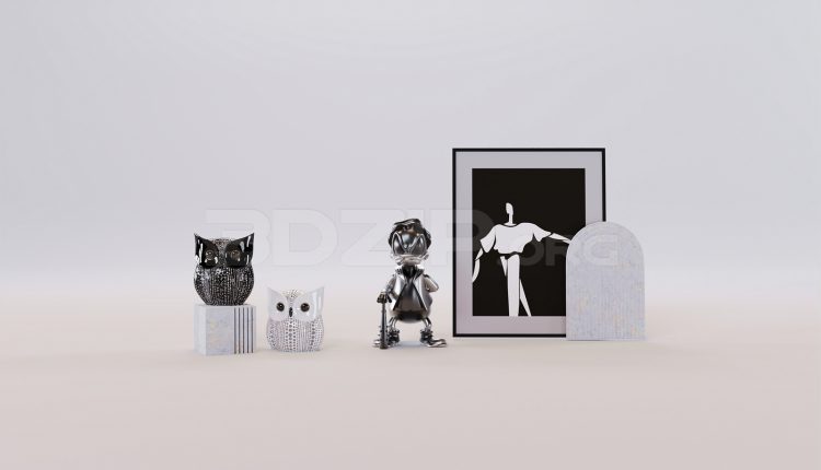 17213. Free 3ds Max Decorative Set Model Download (2)