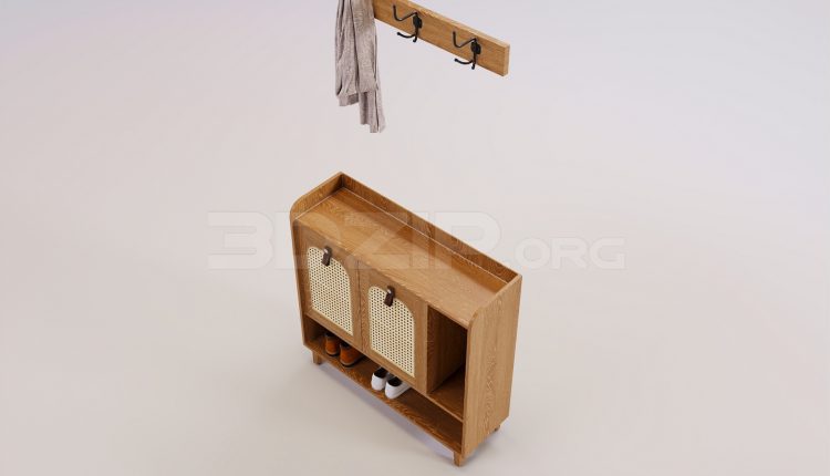 17223. Free 3ds Max Shoe Cabinet Model Download (1)