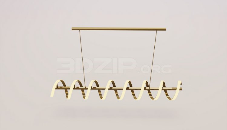 17226. Free 3ds Max Ceiling Light Model Download (2)