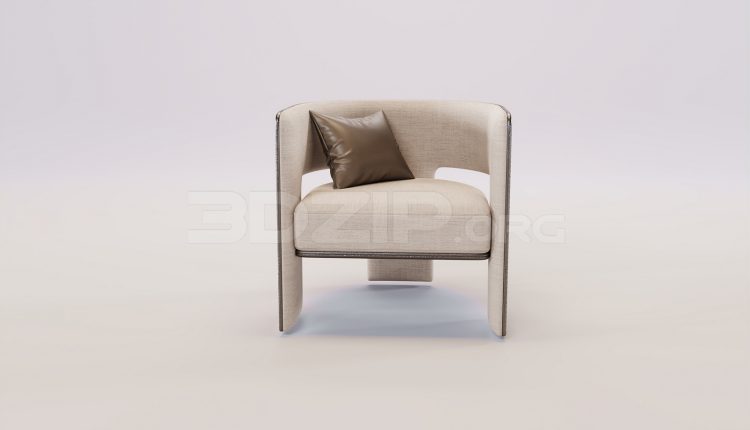 17228. Free 3ds Max Armchair Model Download (1)