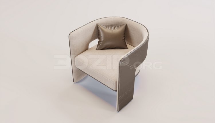 17228. Free 3ds Max Armchair Model Download (2)