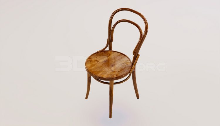 17234. Free 3ds Max Cafe Chair Model Download (1)