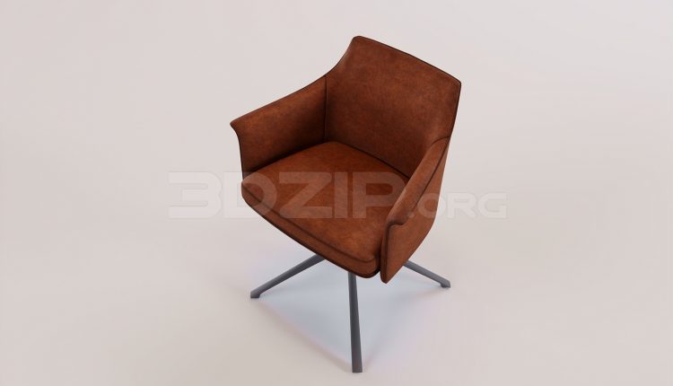 17246. Free 3ds Max Armchair Model Download (1)