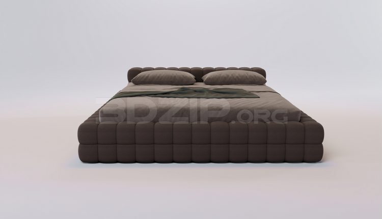 17256. Free 3ds Max Bed Model Download (2)