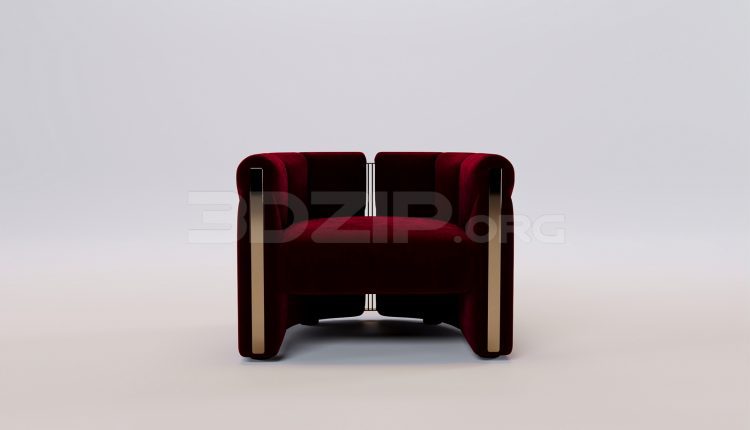 17266. Free 3ds Max Armchair Model Download (2)