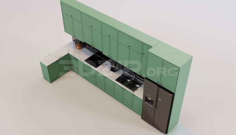 17286. Free 3ds Max Kitchen Model Download (2)