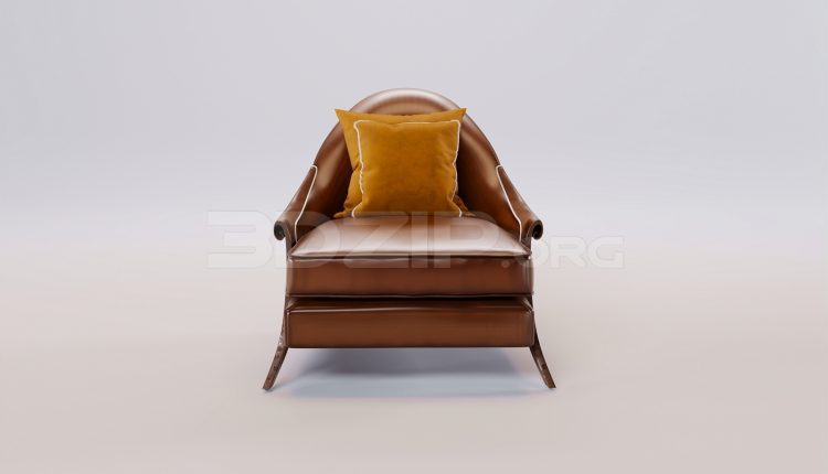 17288. Free 3ds Max Armchair Model Download (1)