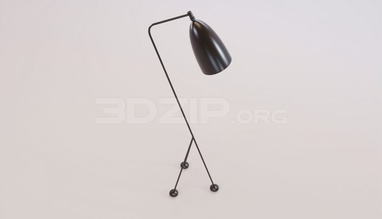17291. Free 3ds Max Floor Lamp Model Download (2)