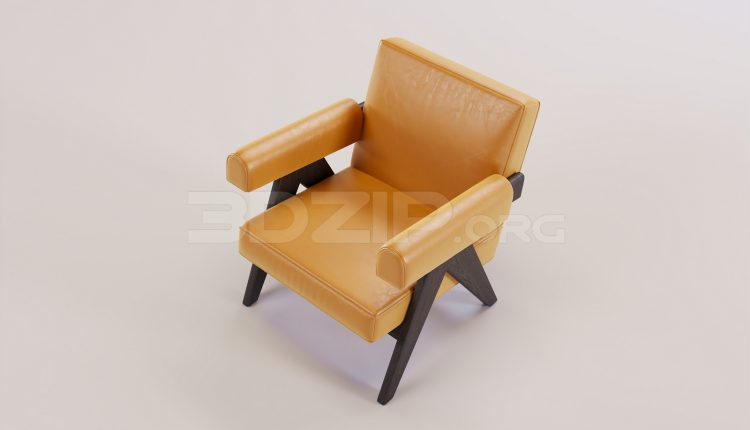 17306. Free 3ds Max Armchair Model Download (1)