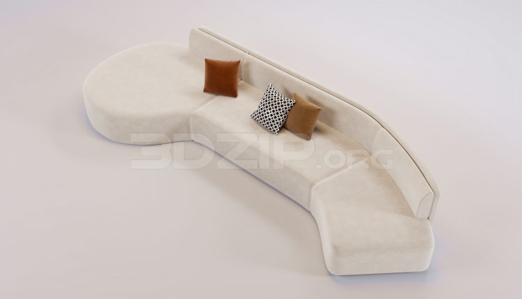 17307. Free 3ds Max Sofa Model Download (1)