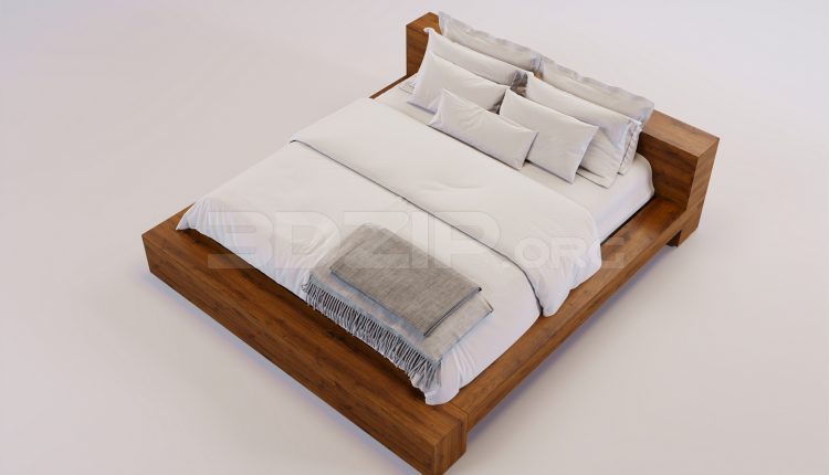17323. Free 3ds Max Bed Model Download (2)