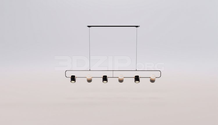 17326. Free 3ds Max Ceiling Light Model Download (1)