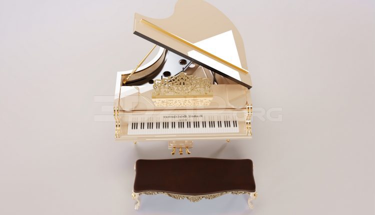17330. Free 3ds Max Piano Model Download (2)