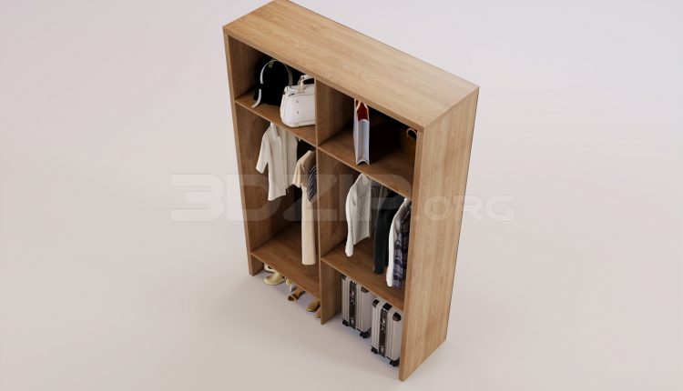 17339. Free 3ds Max Wardrobe Model Download (1)