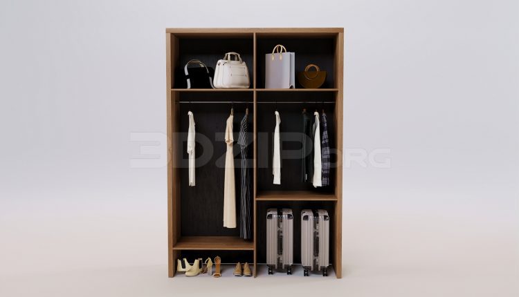 17339. Free 3ds Max Wardrobe Model Download (2)