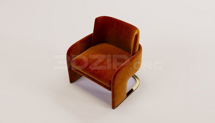 17360. Free 3ds Max Armchair Model Download (1)