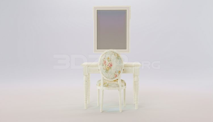 17376. Free 3ds Max Makeup Table Model Download (1)