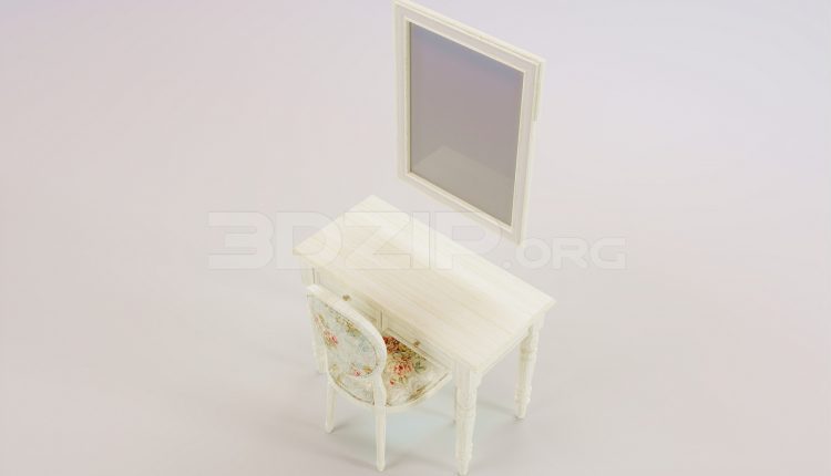 17376. Free 3ds Max Makeup Table Model Download (2)