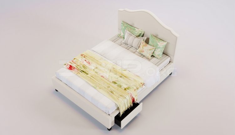 17377. Free 3ds Max Bed Model Download (2)