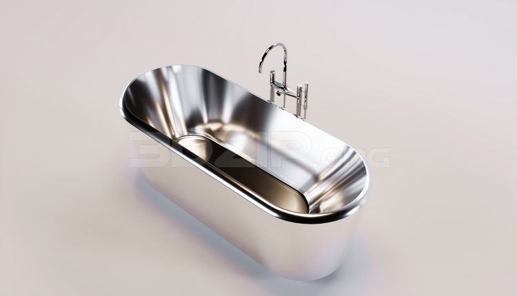 17378. Free 3ds Max Bathtub Model Download (1)