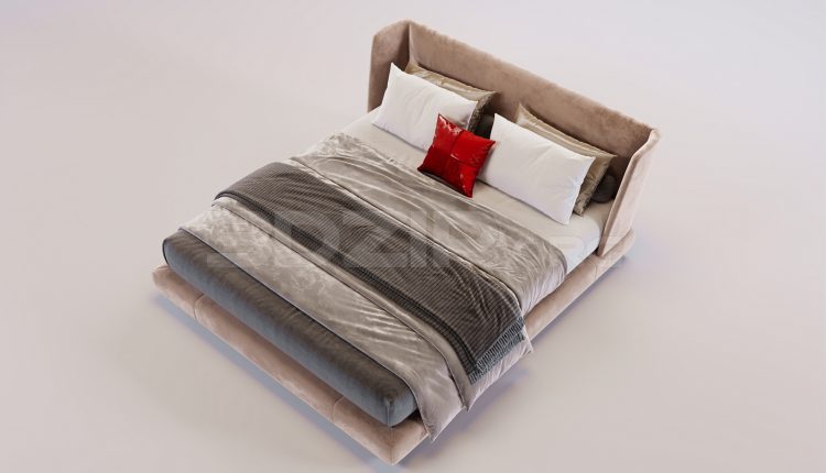 17381. Free 3ds Max Bed Model Download (1)