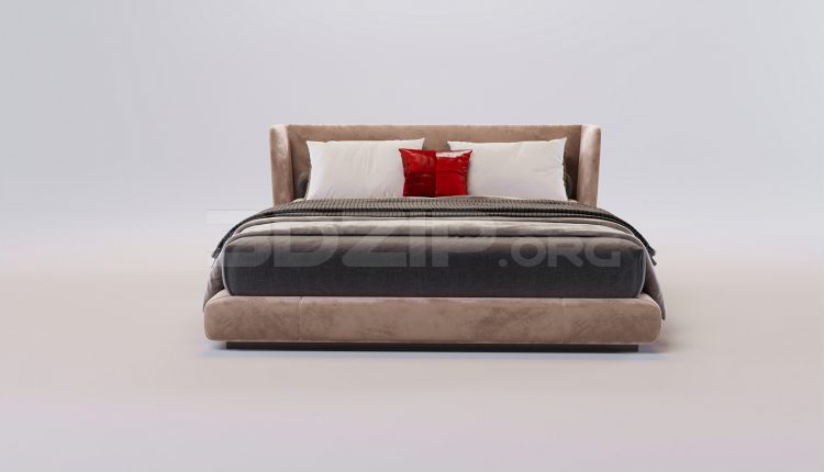 17381. Free 3ds Max Bed Model Download (2)
