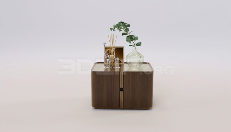 17383. Free 3ds Max Bedside Table Model Download (1)