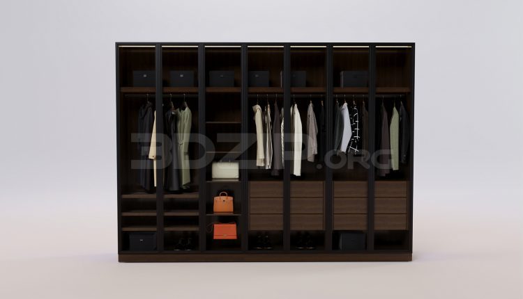 17384. Free 3ds Max Wardrobe Model Download (2)