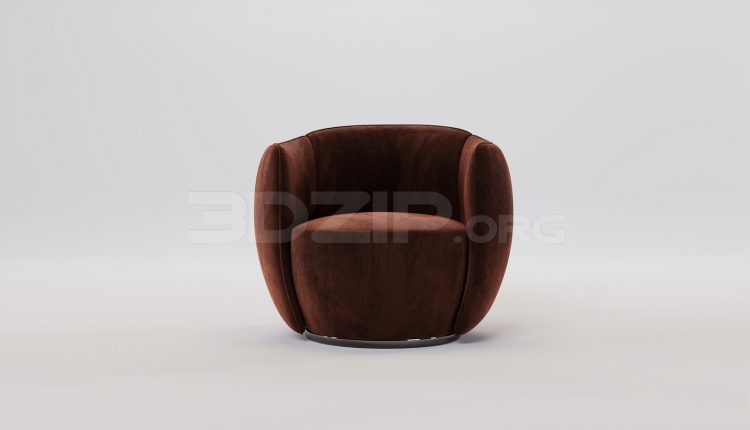 17396. Free 3ds Max Armchair Model Download (2)