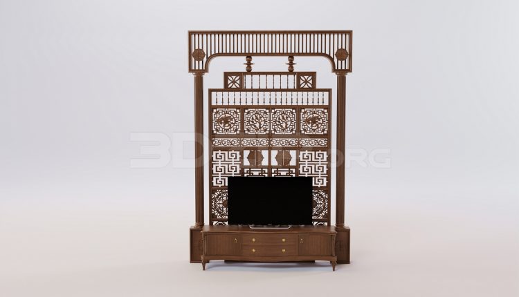 17406. Free 3ds Max Tv Wall Model Download (2)