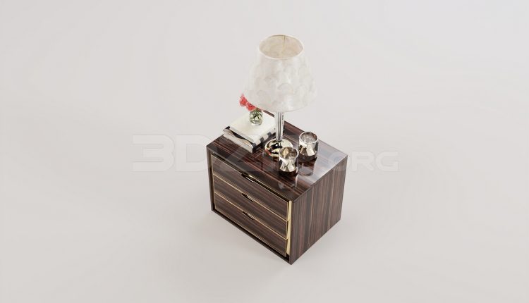 17417. Free 3ds Max Bedside Table Model Download (2)