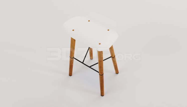 17419. Free 3ds Max Bar Stool Model Download (1)