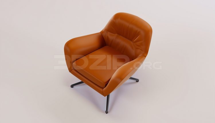 17435. Free 3ds Max Armchair Model Download (1)