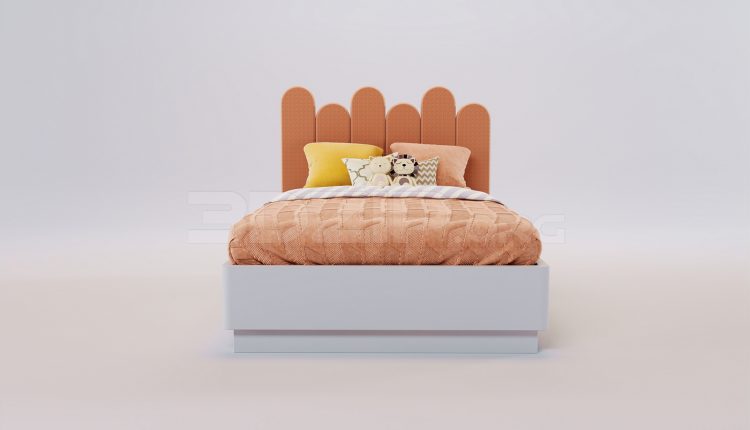 17436. Free 3ds Max Child Bed Model Download (2)