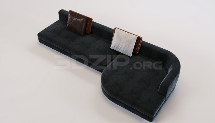 17451. Free 3ds Max Sofa Model Download (1)