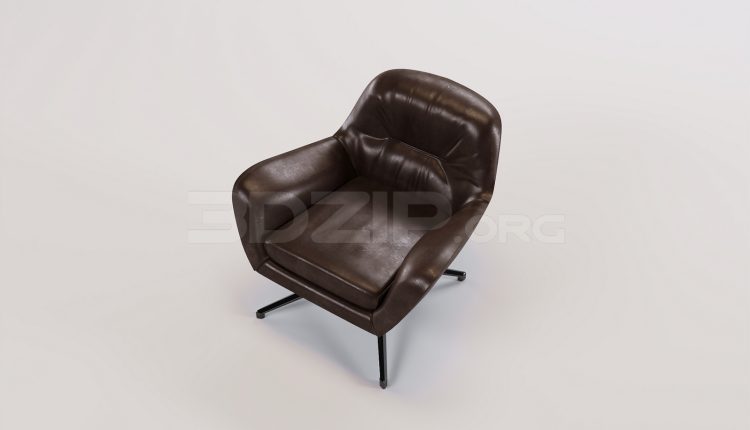 17453. Free 3ds Max Armchair Model Download (1)