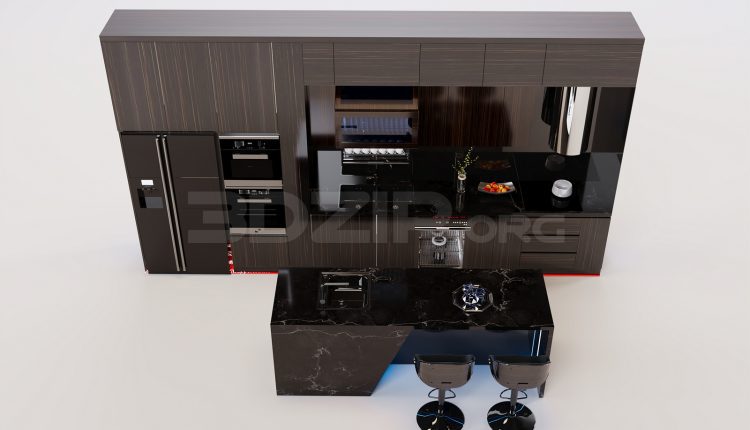 17454. Free 3ds Max Kitchen Model Download (2)