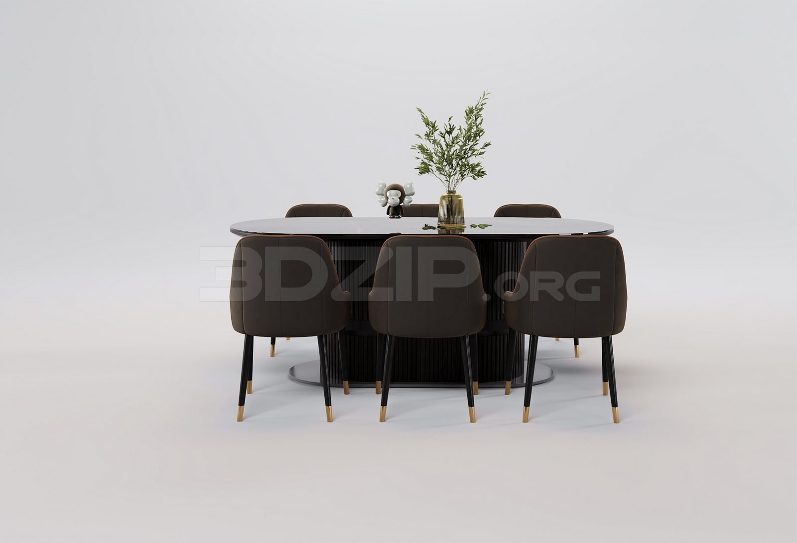 17499. Free 3ds Max Dining Table And Chair Model Download (2)