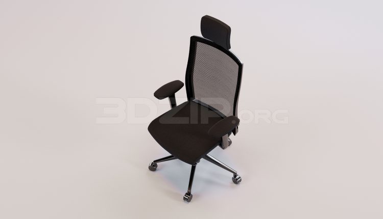 17522. Free 3ds Max Office Chair Model Download (1)