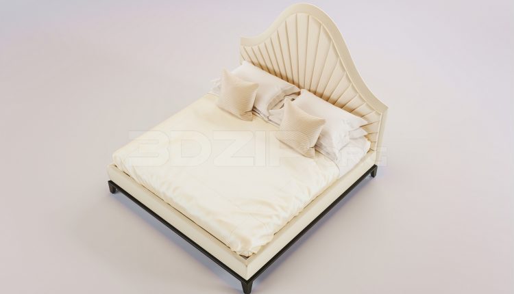 17529. Free 3ds Max Bed Model Download (2)