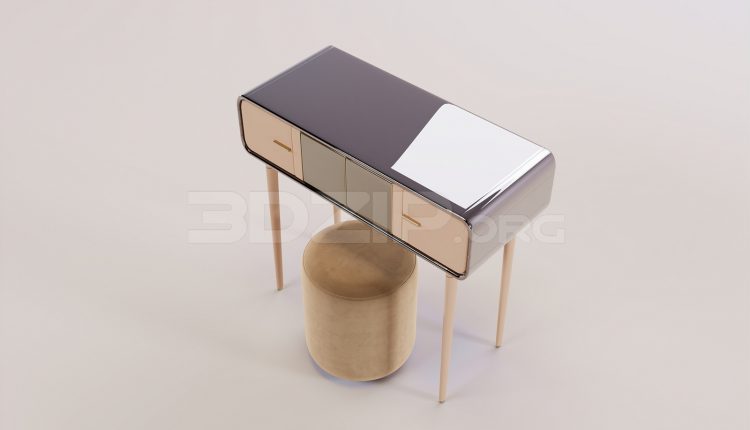 17541. Free 3ds Max Dressing Table Model Download (1)