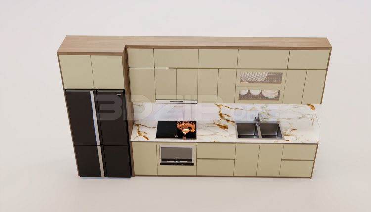 17547. Free 3ds Max Kitchen Model Download (2)