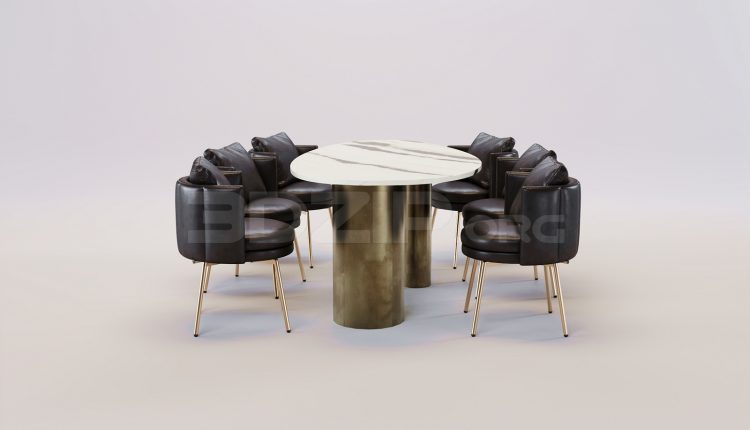 17550. Free 3ds Max Dining Table And Chair Model Download (1)