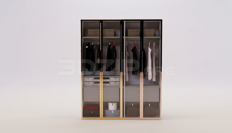 17561. Free 3ds Max Wardrobe Model Download (2)