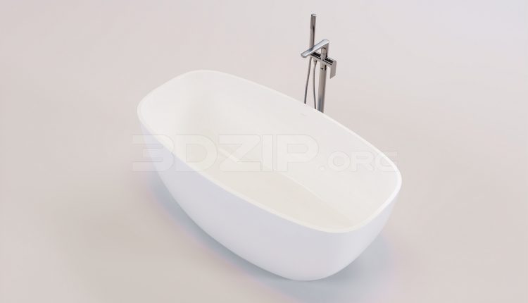 17563. Free 3ds Max Bathtub Model Download (1)