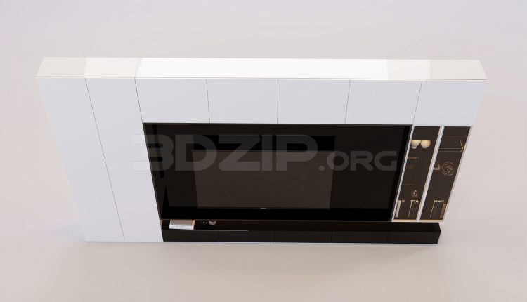 17573. Free 3ds Max Tv Wall Model Download (1)