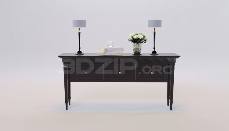 17578. Free 3ds Max Console Table Model Download (2)