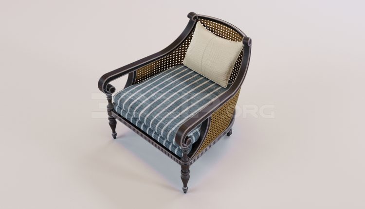 17606. Free 3ds Max Armchair Model Download (1)