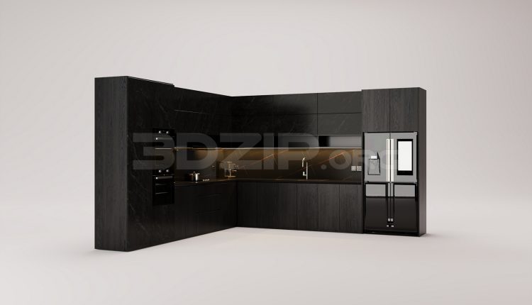 17618. Free 3ds Max Kitchen Model Download (2)
