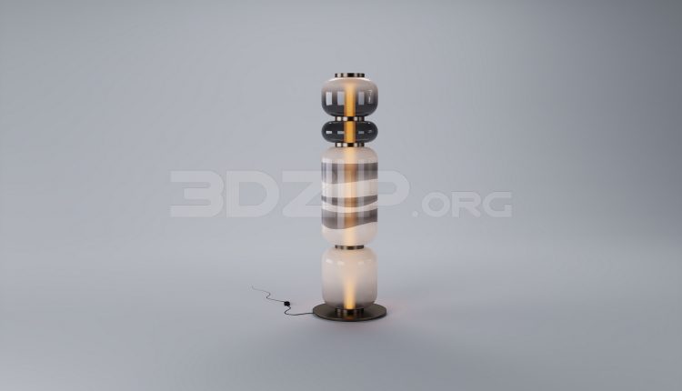 17620. Free 3ds Max Floor Lamp Model Download (2)